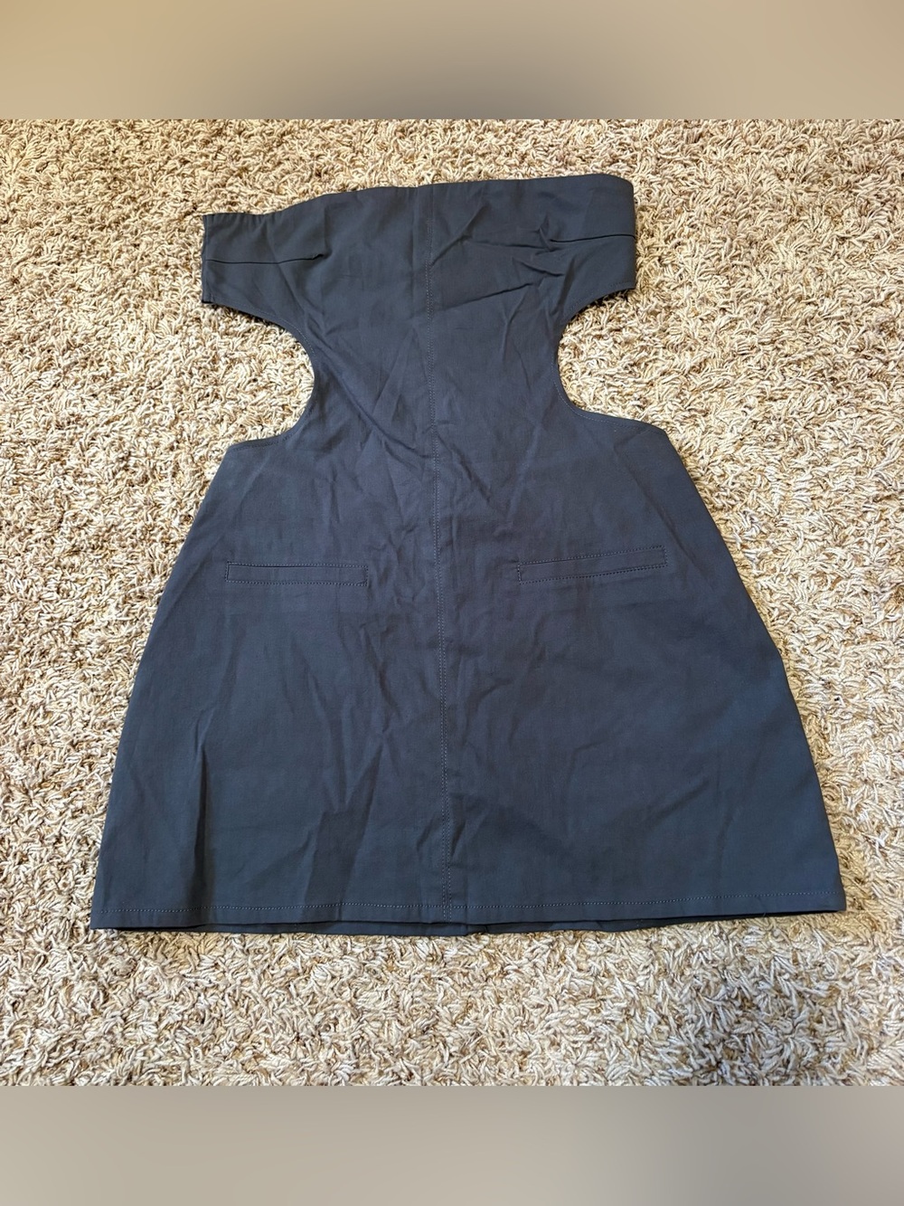 White Fox Talk Back Mini Dress Womens size Medium NWT charcoal